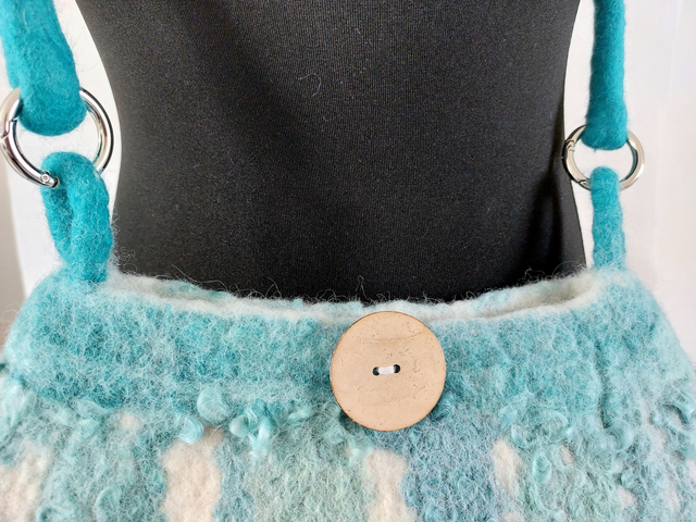 Large Norwegian Wool bag with button